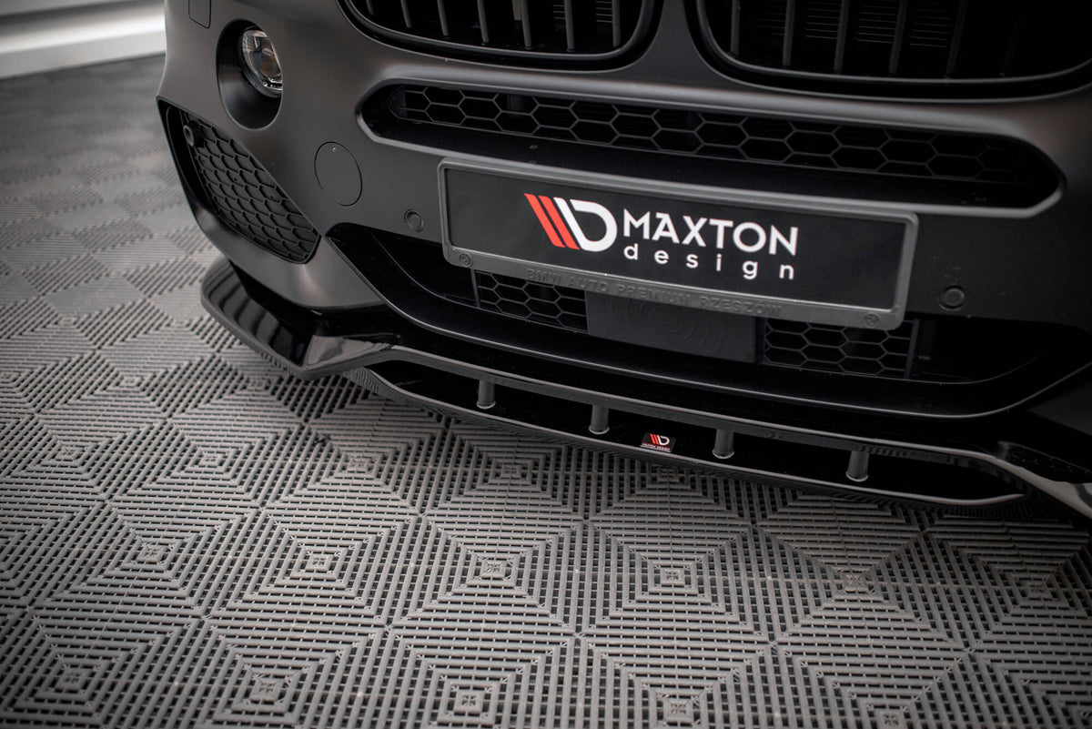 Street+ Spoilerlippe Front Ansatz V.2 passend für BMW X5 M-Paket F15 schwarz Hochglanz – Ansicht 3
