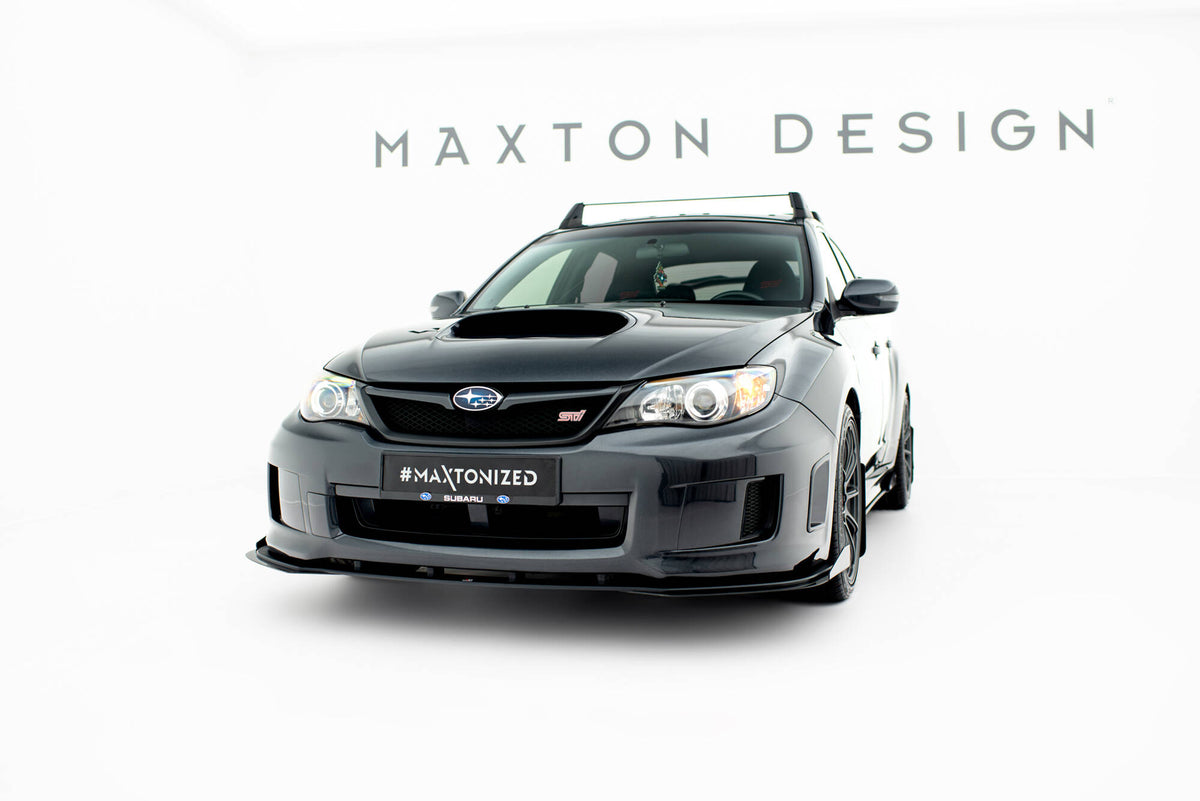 Front Stoßstange Flaps passend für Flaps Subaru Impreza WRX STI Mk3 Facelift schwarz Hochglanz – Ansicht 3