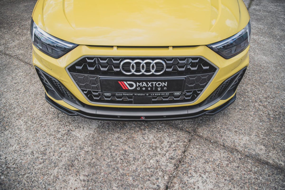 Street+ Spoilerlippe Front Ansatz V.2 passend für Audi A1 S-Line GB schwarz Hochglanz – Ansicht 4