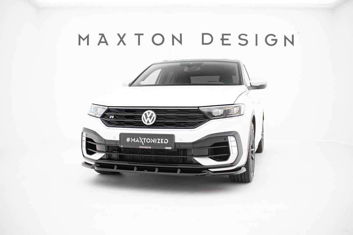 Street+ Spoilerlippe Front Ansatz passend für VW T-Roc R Mk1 schwarz Hochglanz – Ansicht 4