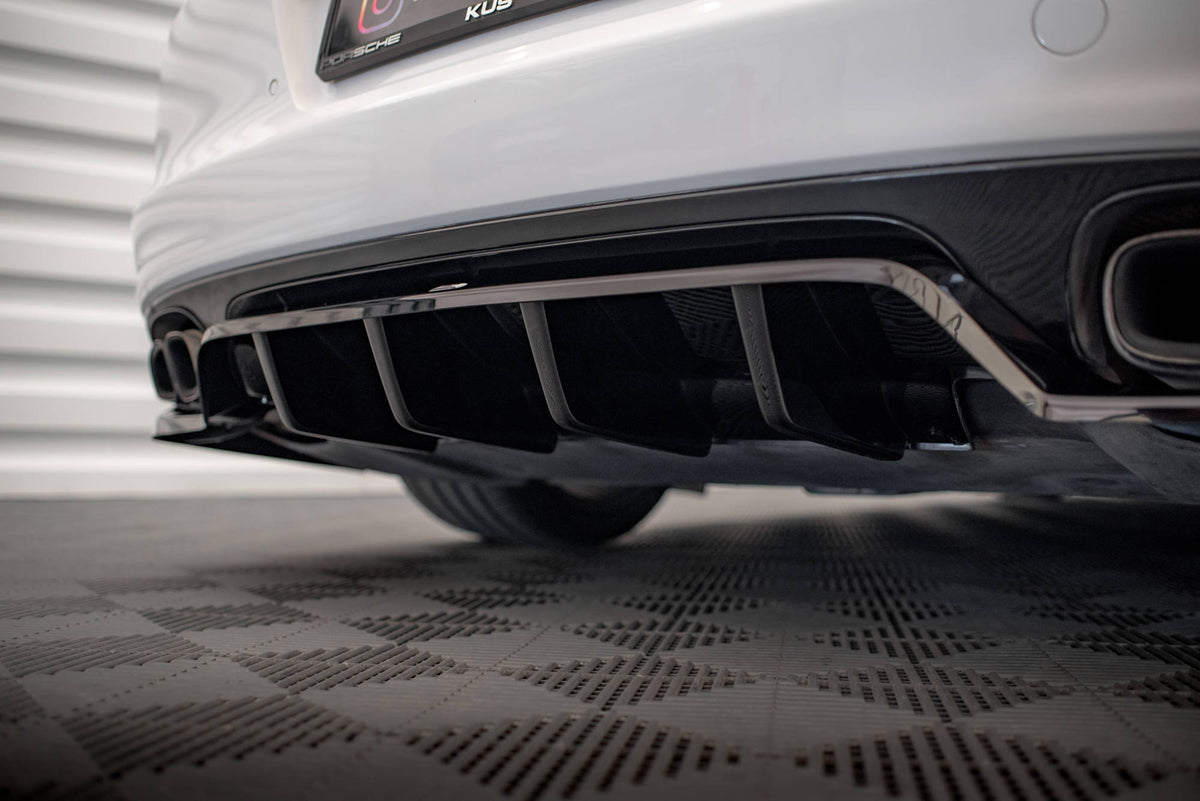 Street+ Mittlerer Diffusor RACE passend für Porsche Panamera Turbo 970 schwarz Hochglanz – Ansicht 6