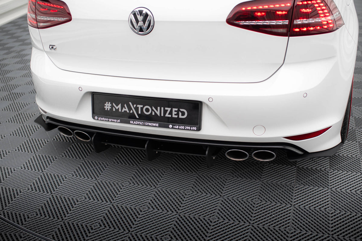 VW GOLF 7 R HATCHBACK Diffusor Heck Ansatz passend für Heckschürze passend für & Heck Ansatz Flaps Diffusor passend für – Ansicht 6