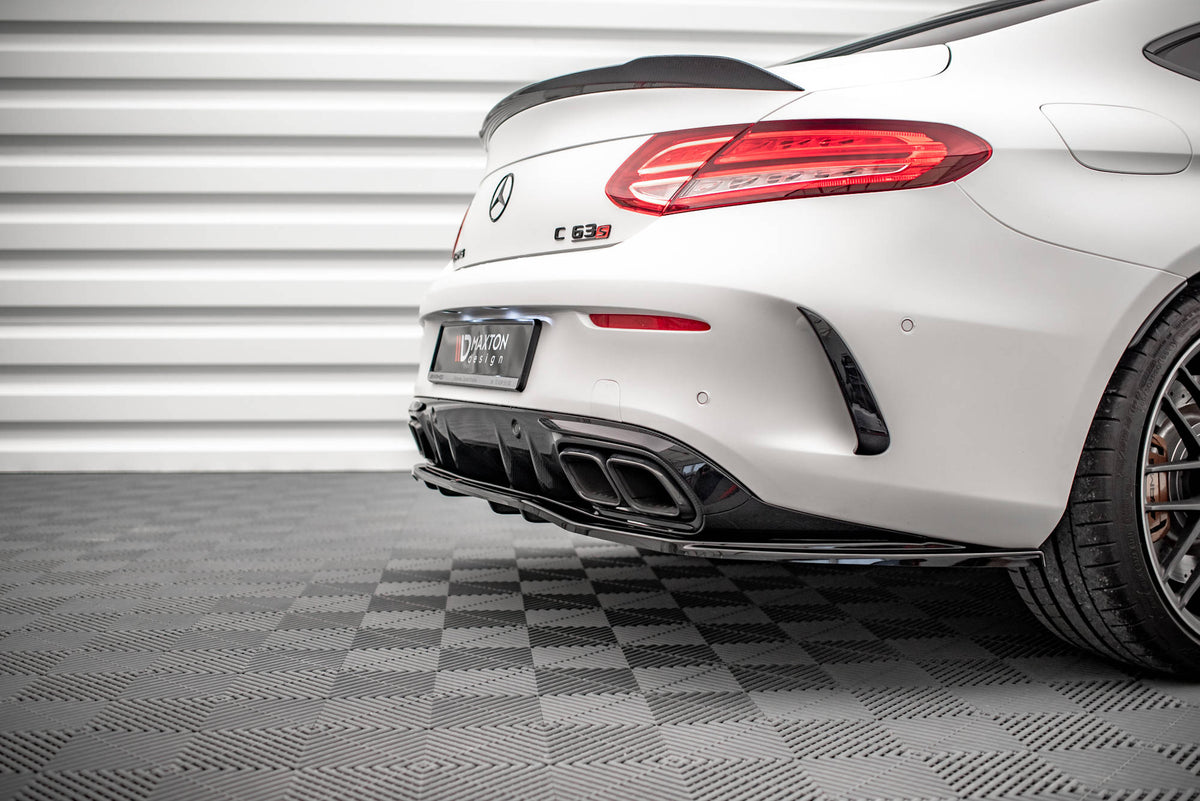Street+ Mittlerer Diffusor RACE passend für Mercedes-AMG C 63 AMG Coupe AMG Aero Pack C205 Facelift schwarz Hochglanz – Ansicht 1