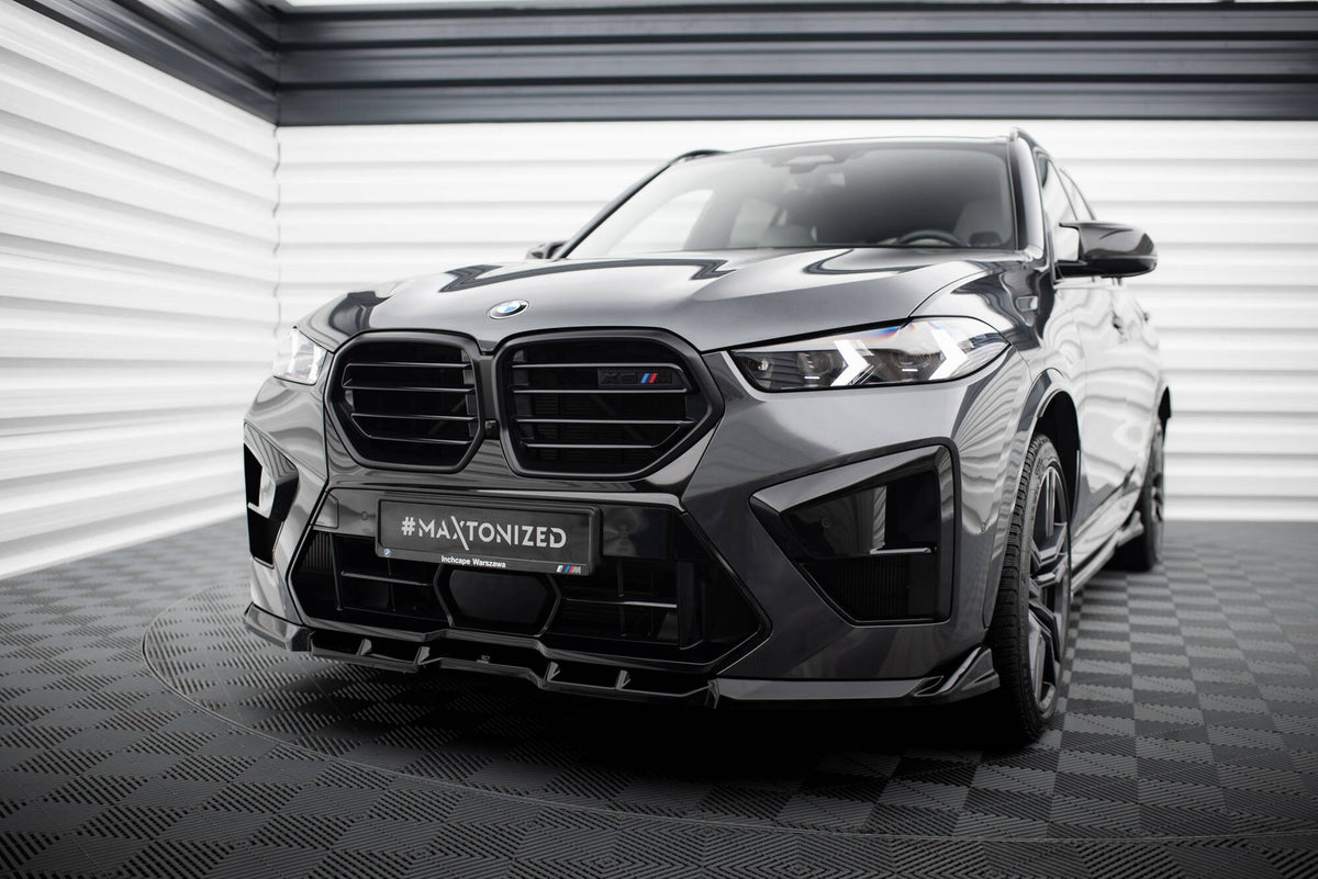 Street+ Spoilerlippe Front Ansatz V.1 passend für BMW X5 M F95 Facelift schwarz Hochglanz – Ansicht 3