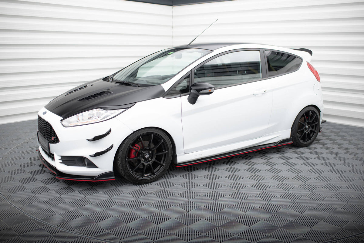 Street+ Seitenschweller Leisten passend für V.3 passend für Ford Fiesta ST / ST-Line Mk7 schwarz Hochglanz – Ansicht 3