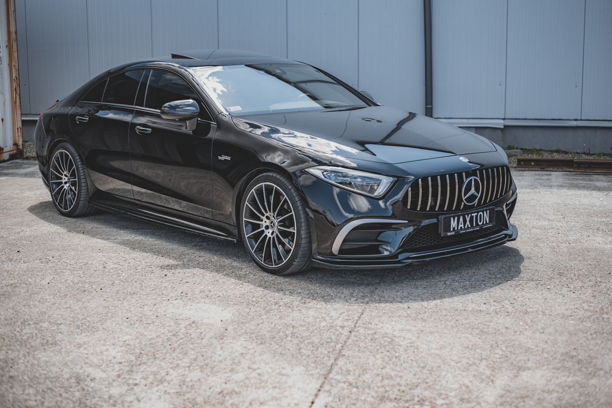Street+ Spoilerlippe Front Ansatz V.1 passend für Mercedes-AMG CLS 53 C257 schwarz Hochglanz – Ansicht 1