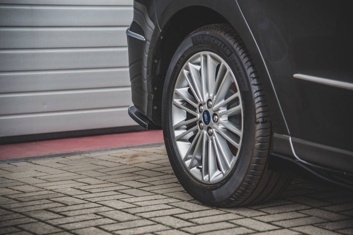 Heck Ansatz Flaps Diffusor passend für Ford S-Max Vignale Mk2 Facelift schwarz Hochglanz – Ansicht 5