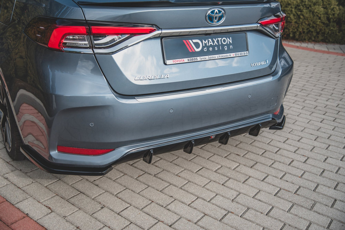 Diffusor Heck Ansatz passend für Toyota Corolla XII Limousine schwarz Hochglanz – Ansicht 6
