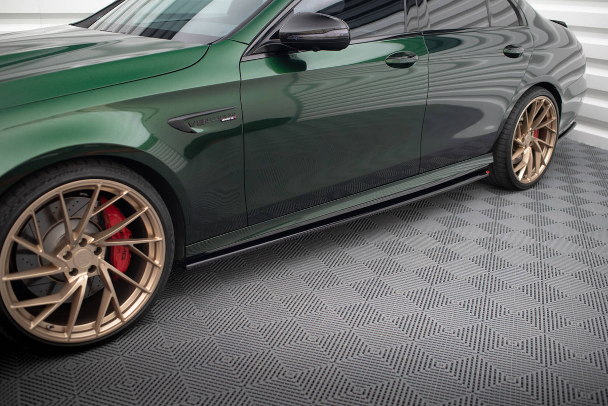 Street+ Seitenschweller Leisten passend für Mercedes-AMG E63 W213 Facelift schwarz Hochglanz – Ansicht 4
