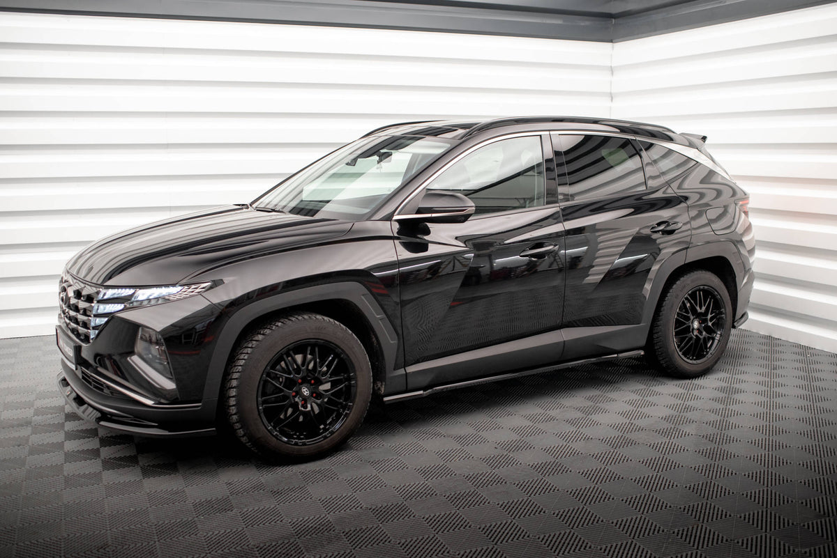 Street+ Seitenschweller Leisten passend für Hyundai Tucson Mk4 schwarz Hochglanz – Ansicht 3