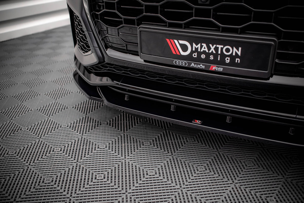 Street+ Spoilerlippe Front Ansatz V.2 passend für Audi RSQ8 Mk1 schwarz Hochglanz – Ansicht 1