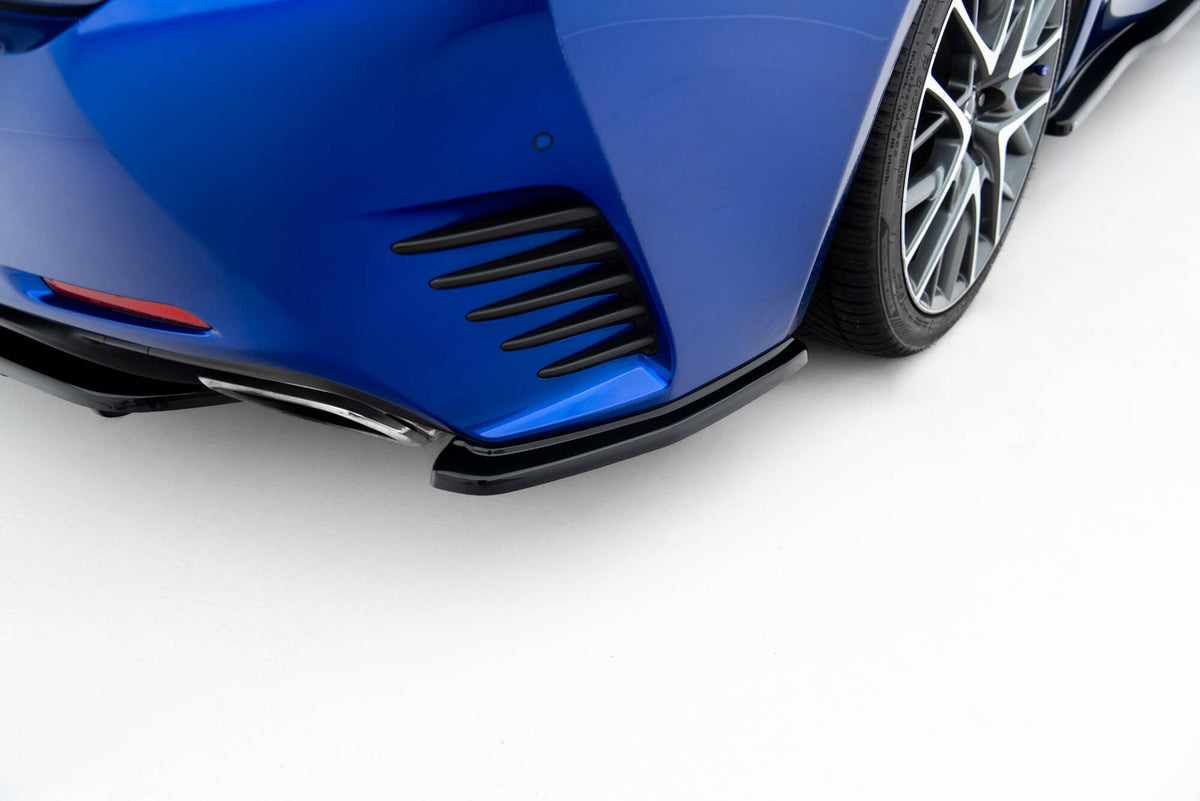Heck Ansatz Flaps Diffusor passend für Lexus Rc Mk1  schwarz Hochglanz – Ansicht 3