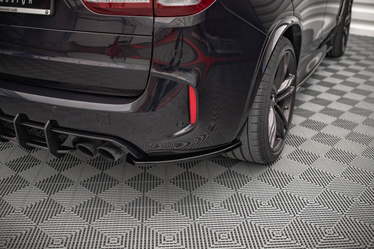 Heck Ansatz Flaps Diffusor passend für BMW X5 M F85 schwarz Hochglanz – Ansicht 1