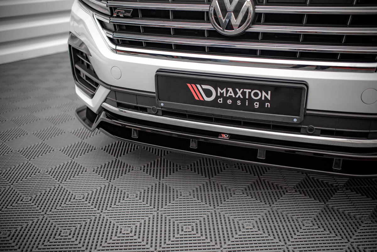 Street+ Spoilerlippe Front Ansatz passend für VW Touareg R-Line Mk3 schwarz Hochglanz – Ansicht 4