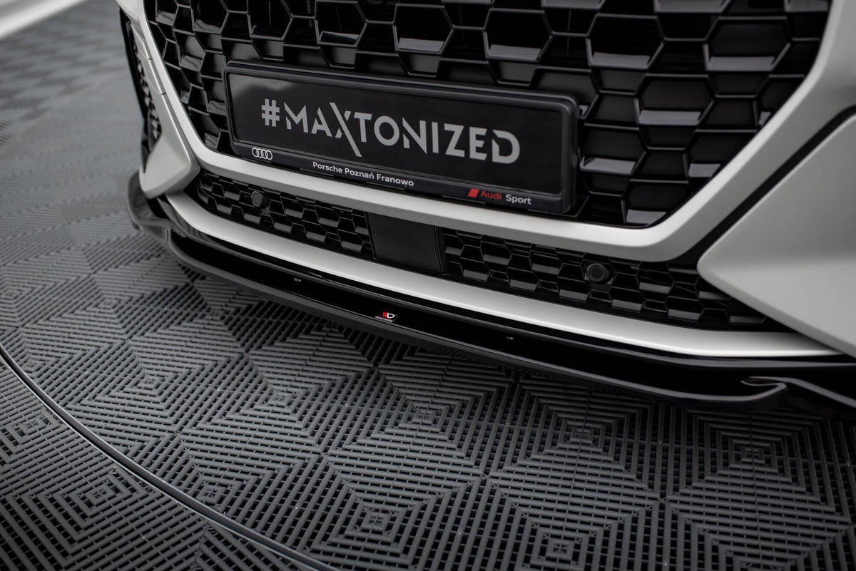 Street+ Spoilerlippe Front Ansatz V.1 passend für Audi RSQ3 Sportback / SUV F3 schwarz Hochglanz – Ansicht 4