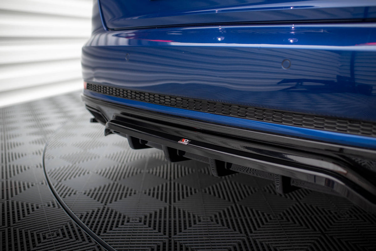 Street+ Mittlerer Diffusor RACE passend für Audi A4 Competition B9 schwarz Hochglanz – Ansicht 4