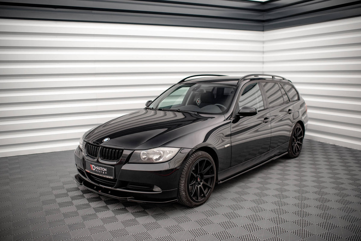 Street+ Spoilerlippe Front Ansatz V.2 passend für BMW 3er E90 schwarz Hochglanz – Ansicht 4