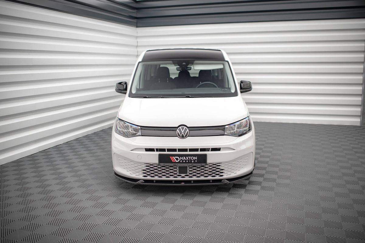 Street+ Spoilerlippe Front Ansatz V.2 passend für VW Caddy Mk5 schwarz Hochglanz – Ansicht 1