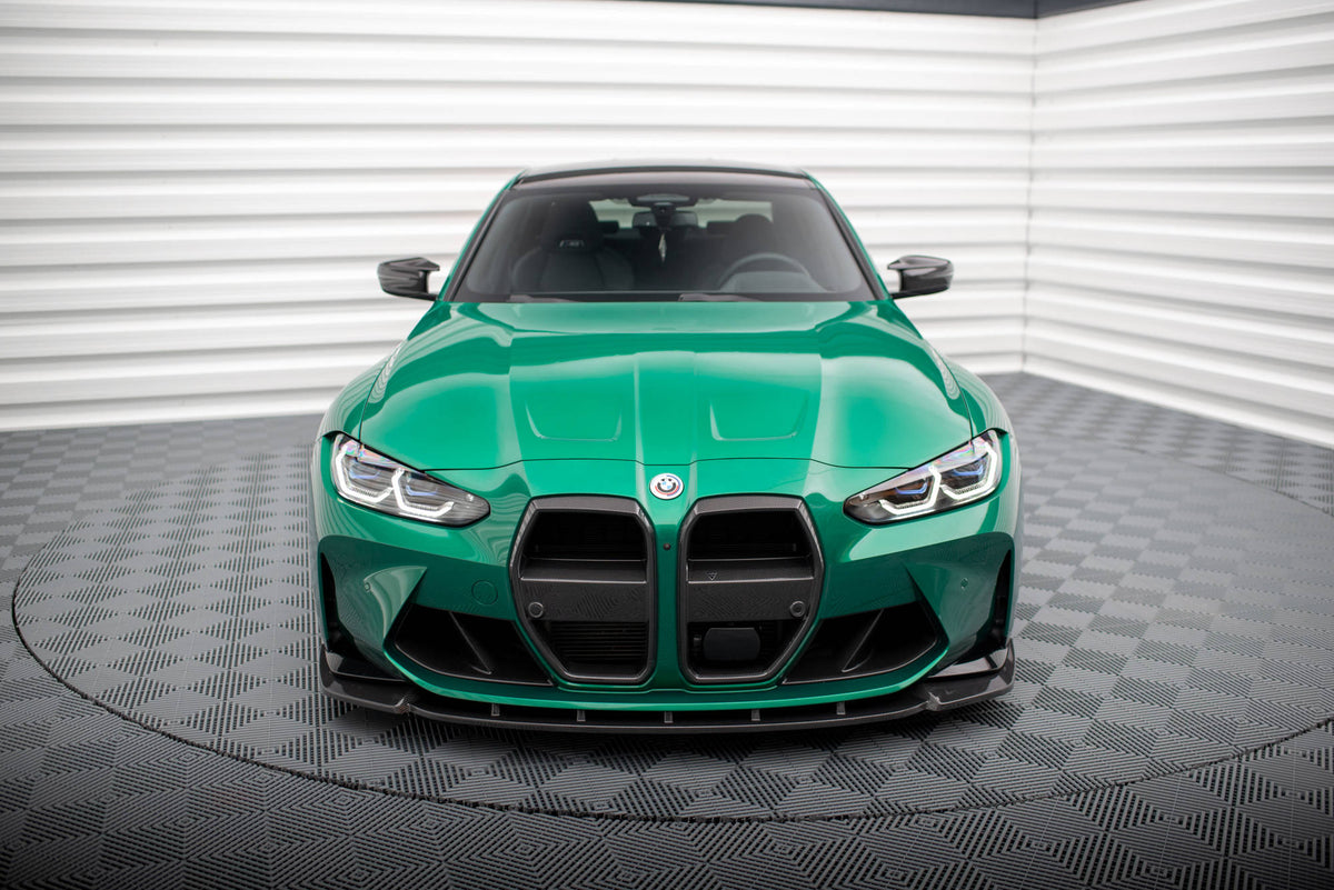 Prepreg Carbon Fiber Street+ Spoilerlippe Front Ansatz V.1 passend für BMW M3 Limousine / Touring G80 / G81 – Ansicht 3