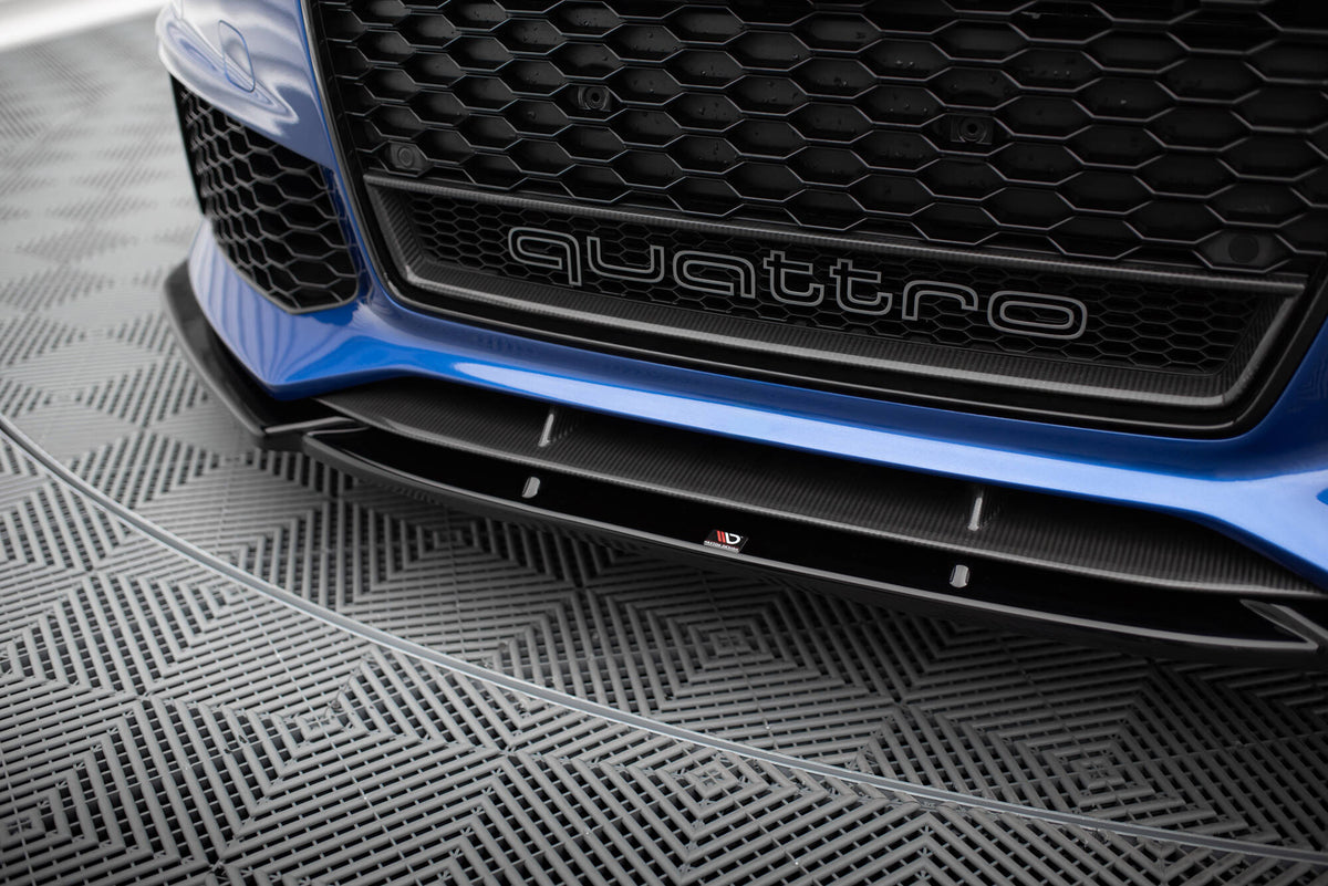 Street+ Spoilerlippe Front Ansatz V.4 passend für Audi RS6 C7 / C7 Facelift schwarz Hochglanz – Ansicht 3