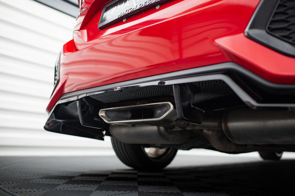 Street+ Mittlerer Diffusor RACE passend für Honda Civic SI Mk10 schwarz Hochglanz – Ansicht 5
