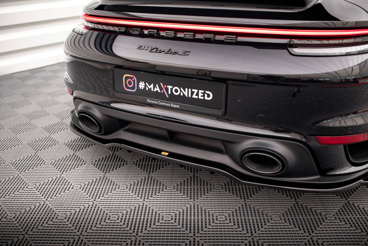 Street+ Mittlerer Diffusor RACE passend für Porsche 911 Turbo S 992 schwarz Hochglanz – Ansicht 4