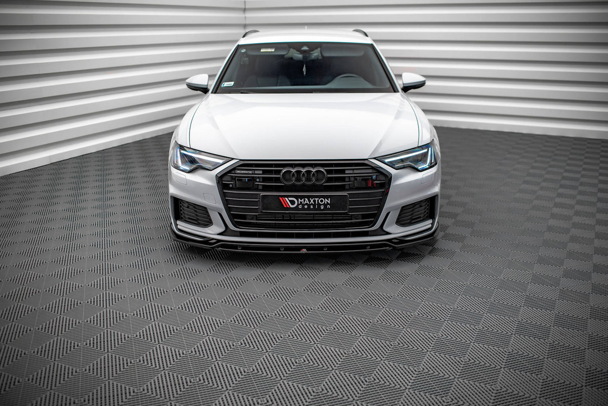 Street+ Spoilerlippe Front Ansatz V.3 passend für Audi A6 S-Line / S6 C8 / C8 Facelift schwarz Hochglanz – Ansicht 1