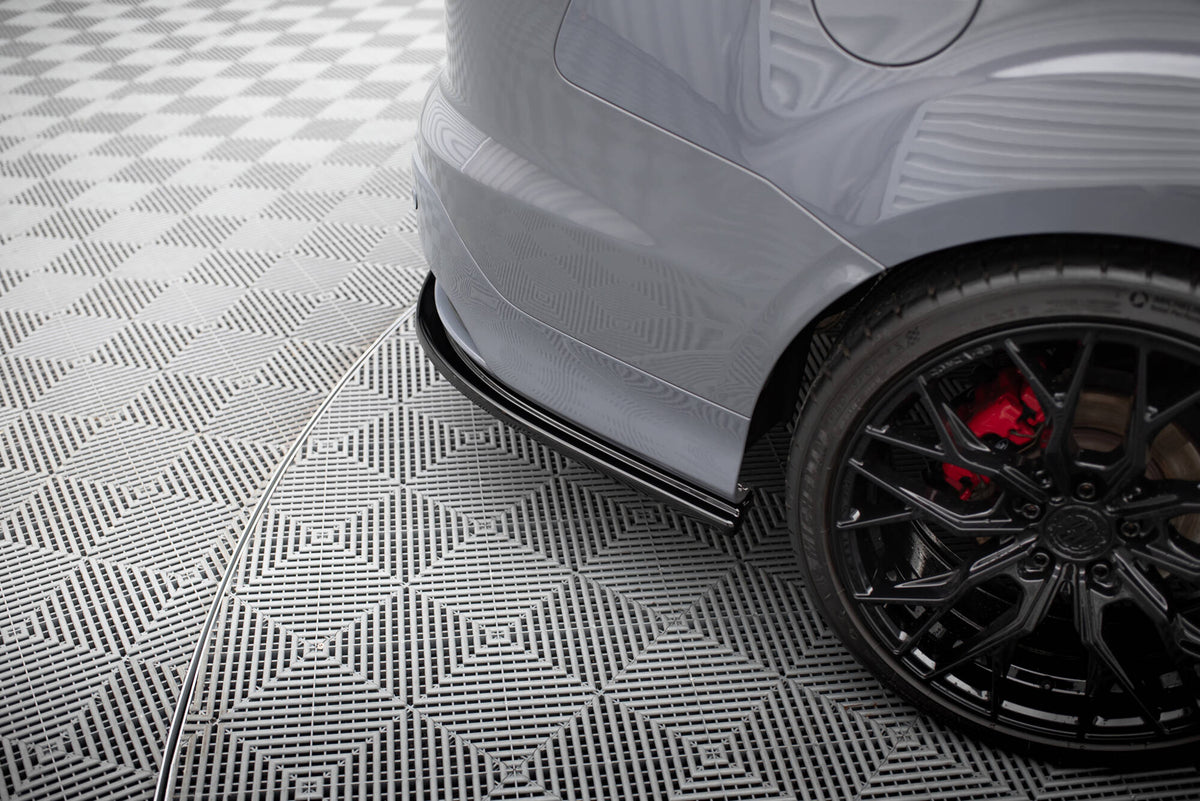 Heck Ansatz Flaps Diffusor passend für Ford Focus ST Kombi Mk3 / Mk3 Facelift schwarz Hochglanz – Ansicht 1