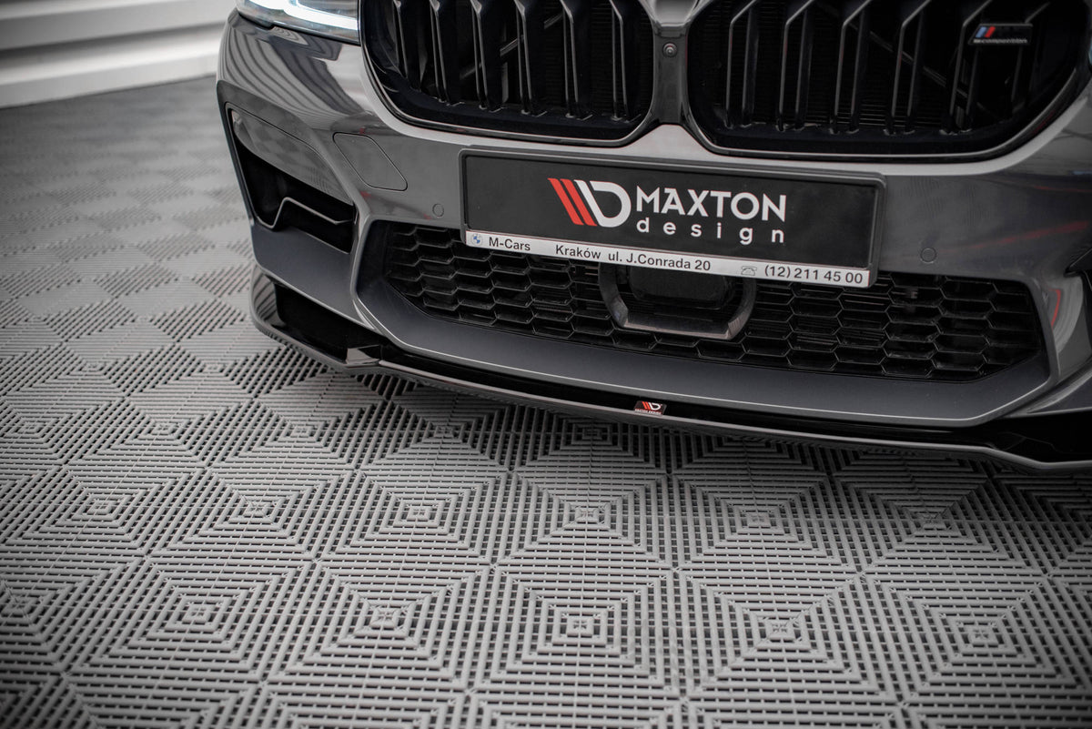 Street+ Spoilerlippe Front Ansatz V.2 passend für BMW M5 F90 Facelift schwarz Hochglanz – Ansicht 4