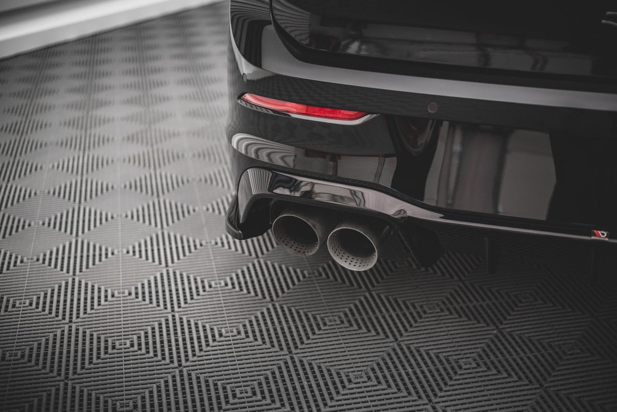 Heck Ansatz Flaps Diffusor V.3 passend für VW Golf R Hatchback Mk8 Facelift schwarz Hochglanz – Ansicht 5