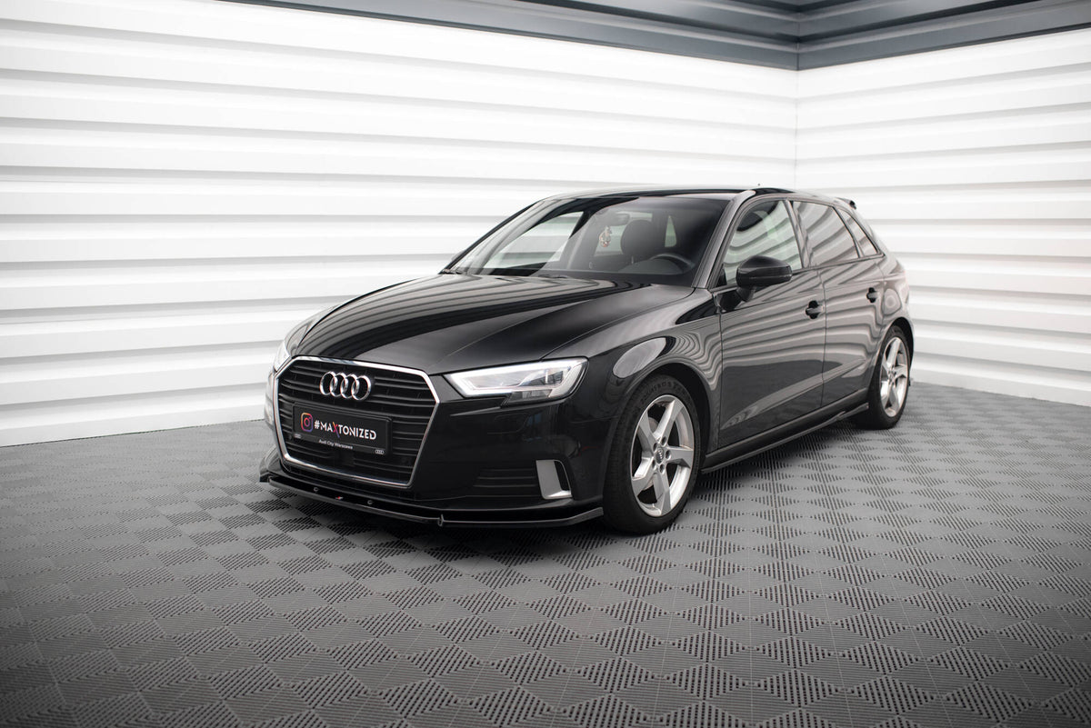 Street+ Seitenschweller Leisten passend für Audi A3 Sportback 8V Facelift schwarz Hochglanz – Ansicht 3