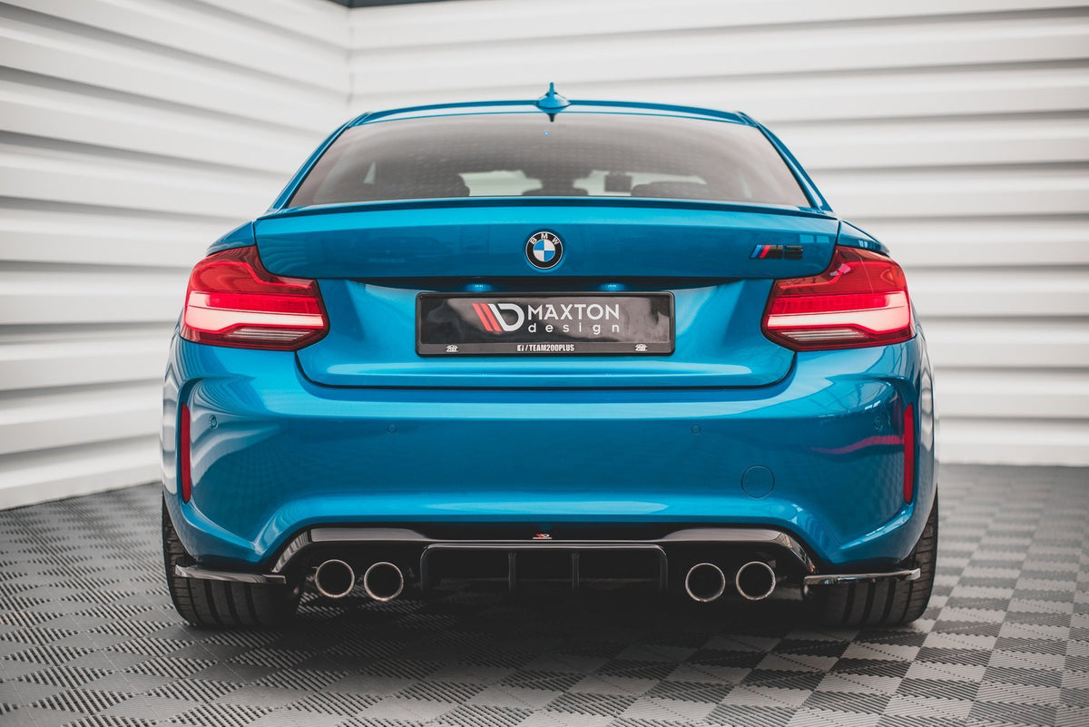 Diffusor Heck Ansatz passend für BMW M2 F87 schwarz Hochglanz – Ansicht 7