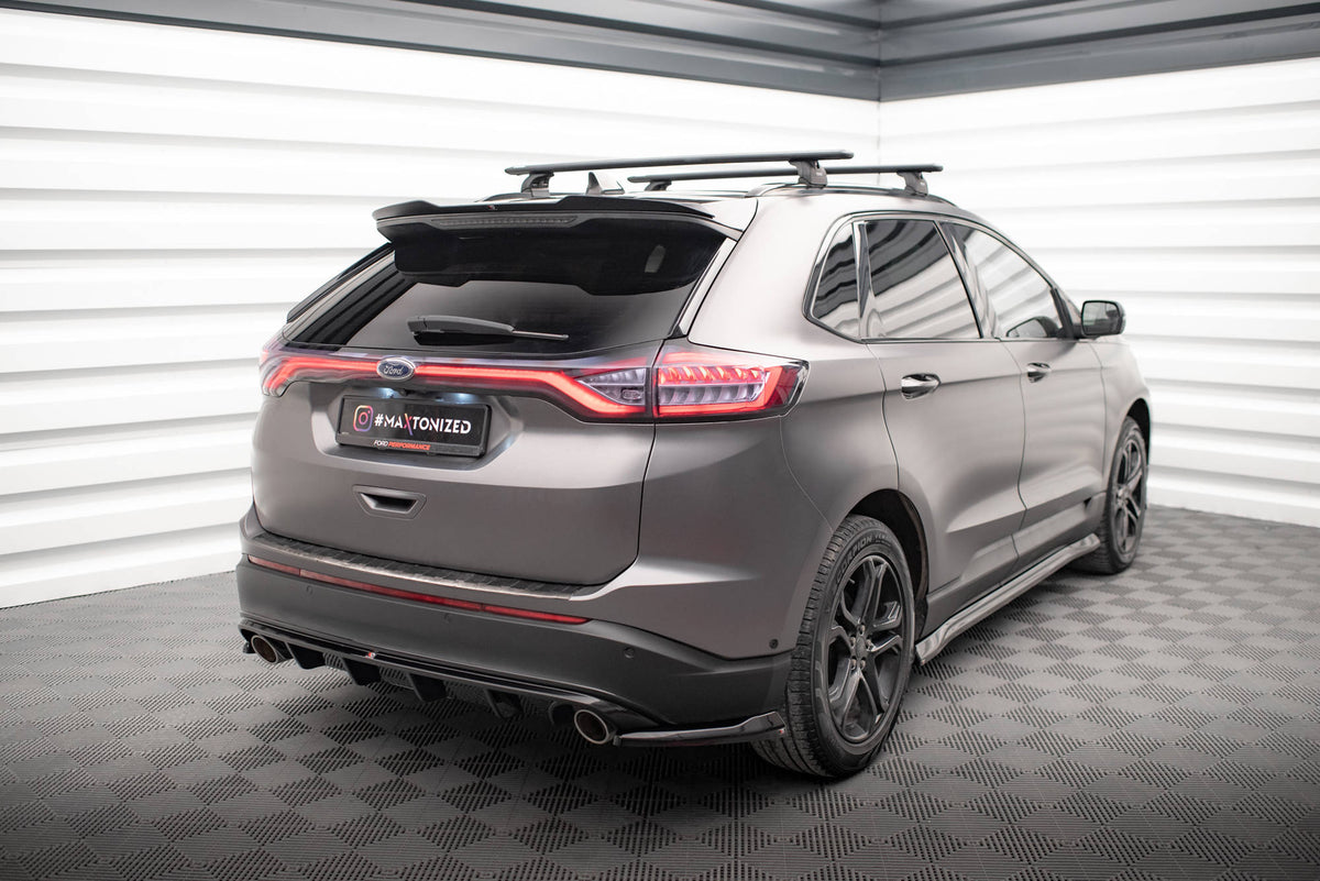 Heck Ansatz Flaps Diffusor V.2 passend für Ford Edge Mk2 schwarz Hochglanz – Ansicht 1