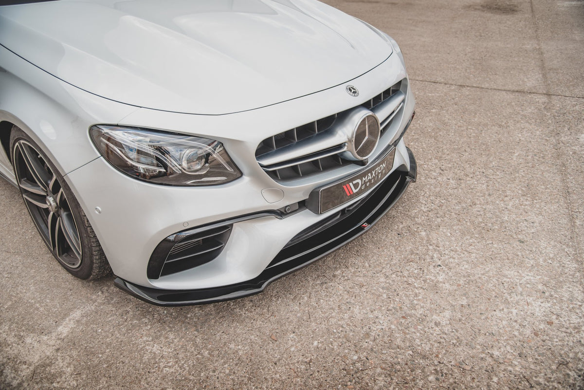 Street+ Spoilerlippe Front Ansatz V.1 passend für Mercedes-Benz E63 AMG Kombi/Limousine S213/W213 schwarz Hochglanz – Ansicht 7