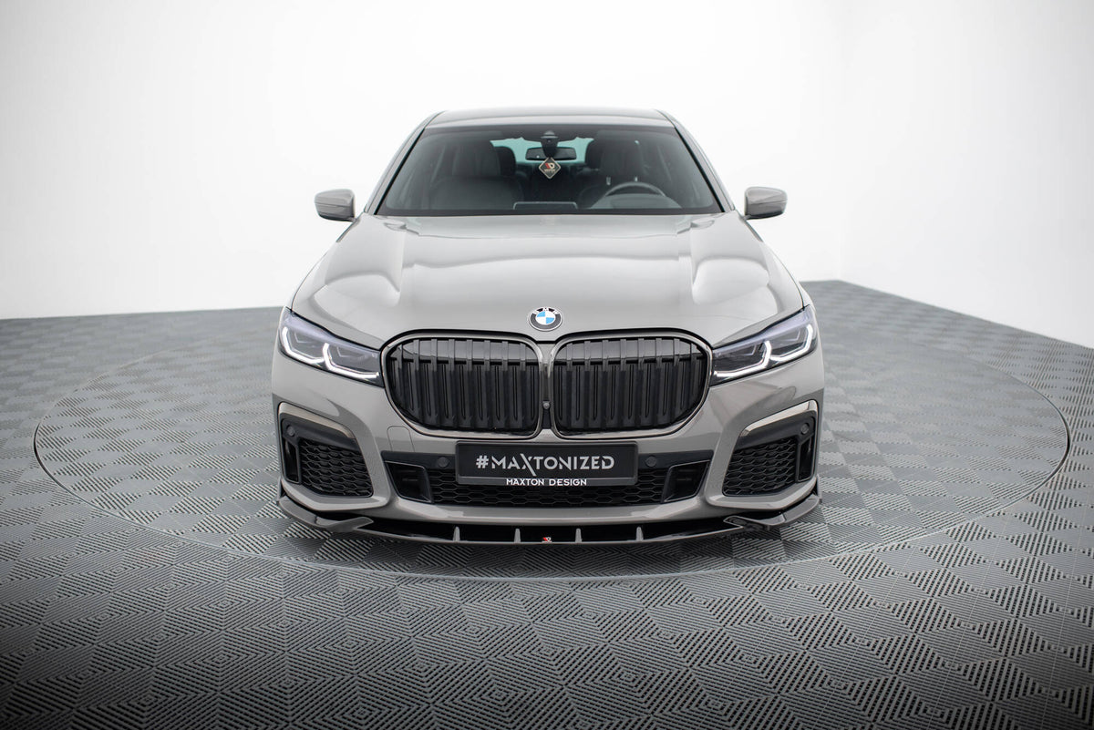 Street+ Spoilerlippe Front Ansatz V.5 passend für BMW 7 M-Paket G11 / G12 Facelift schwarz Hochglanz – Ansicht 1