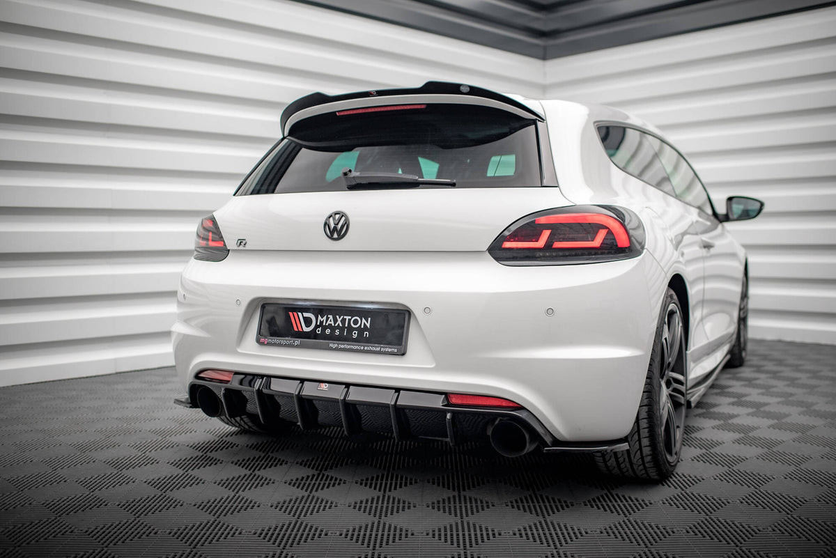 Diffusor Heck Ansatz V.1 passend für VW Scirocco R Mk3 schwarz Hochglanz – Ansicht 4