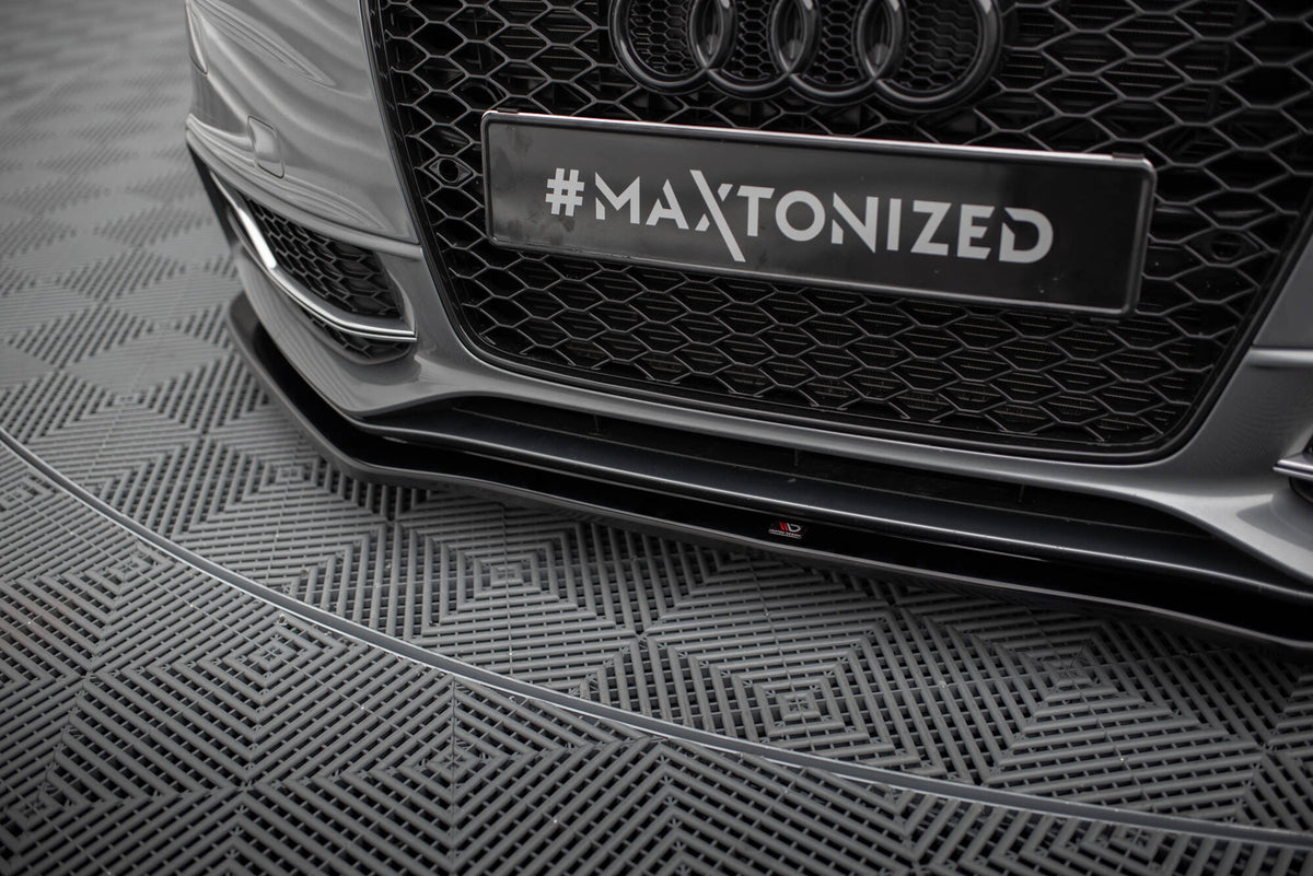 Street+ Spoilerlippe Front Ansatz V.2 passend für Audi S5 / A5 S-Line 8T Facelift schwarz Hochglanz – Ansicht 3