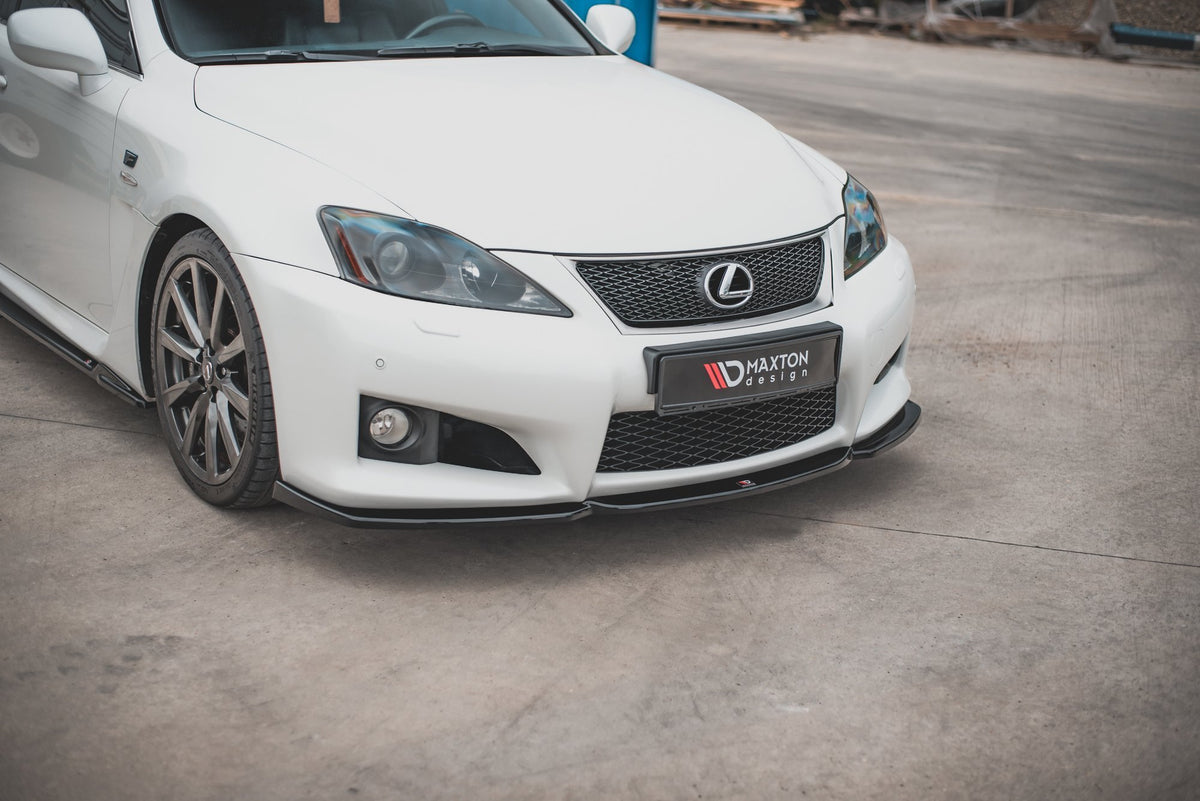 Street+ Spoilerlippe Front Ansatz V.2 passend für Lexus IS F Mk2 schwarz Hochglanz – Ansicht 4