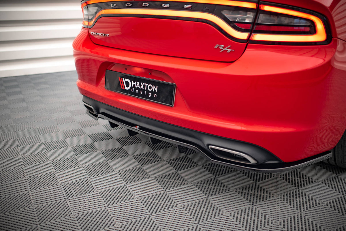 Street+ Mittlerer Diffusor RACE passend für Dodge Charger RT Mk7 Facelift schwarz Hochglanz – Ansicht 3