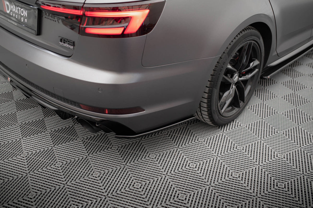 Heck Ansatz Flaps Diffusor V.3 passend für Audi A4 S-line B9 schwarz Hochglanz – Ansicht 5