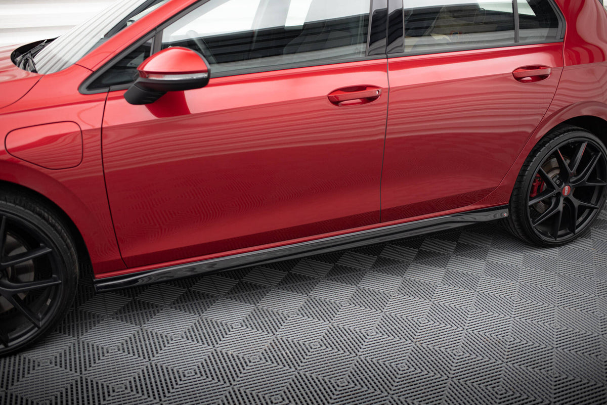 Street+ Seitenschweller Leisten passend für V.3 passend für VW Golf GTI / GTE / GTI Clubsport / GTD / R-Line Mk8 schwarz Hochglanz – Ansicht 7