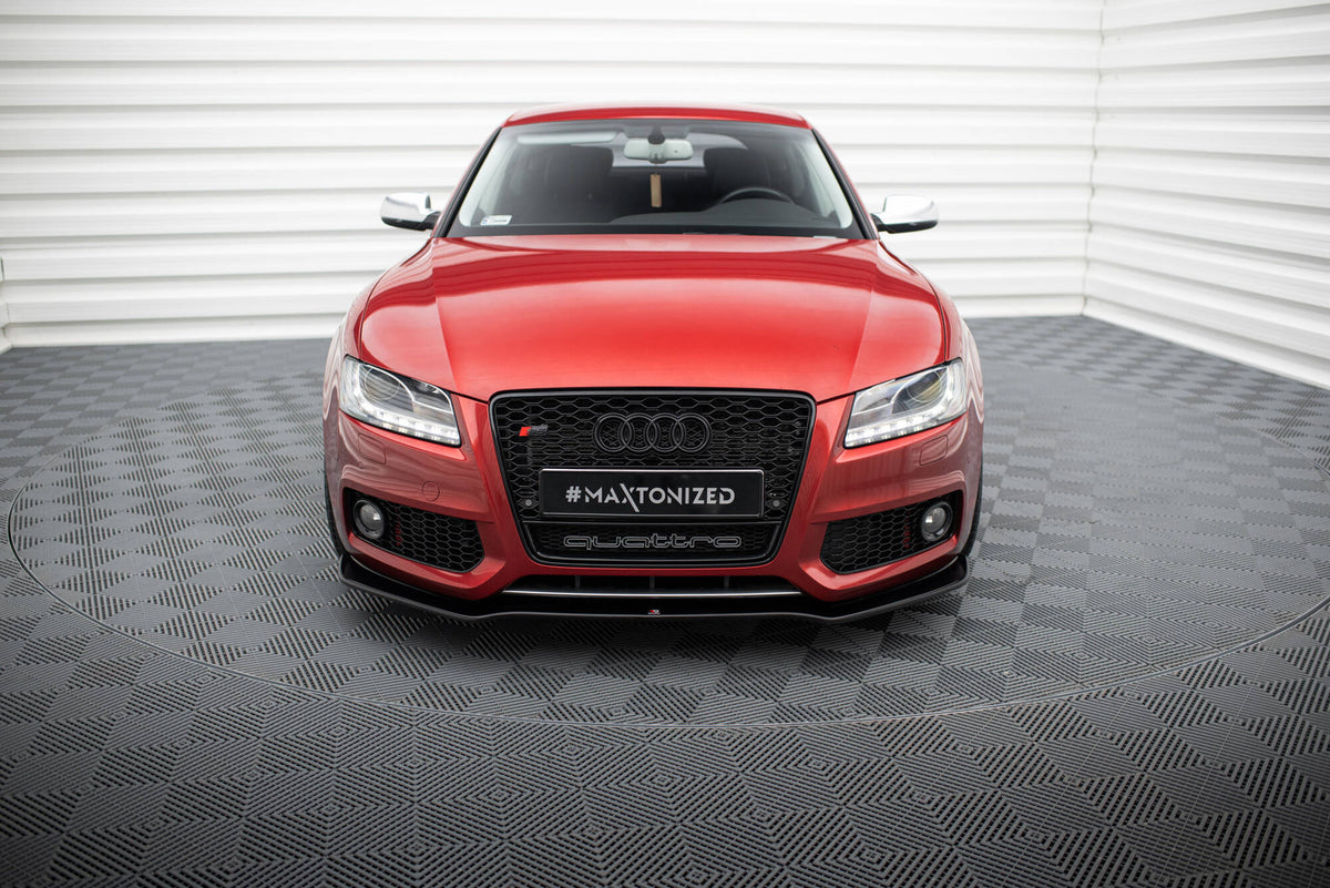 Street+ Spoilerlippe Front Ansatz passend für Audi S5 / A5 S-Line 8T schwarz Hochglanz – Ansicht 1
