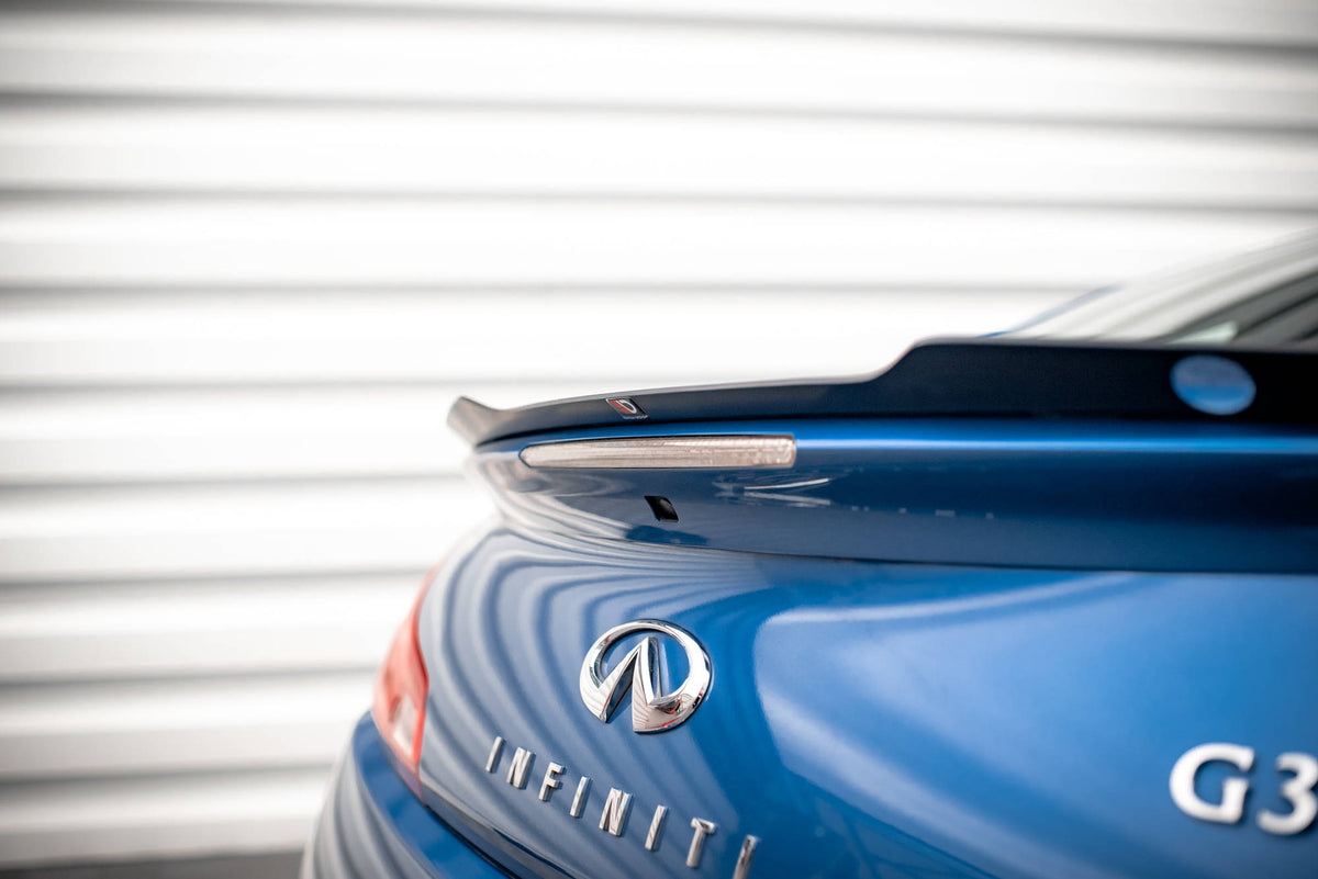 Heckspoiler Lippe Infiniti G37 Coupe schwarz Hochglanz – Ansicht 1