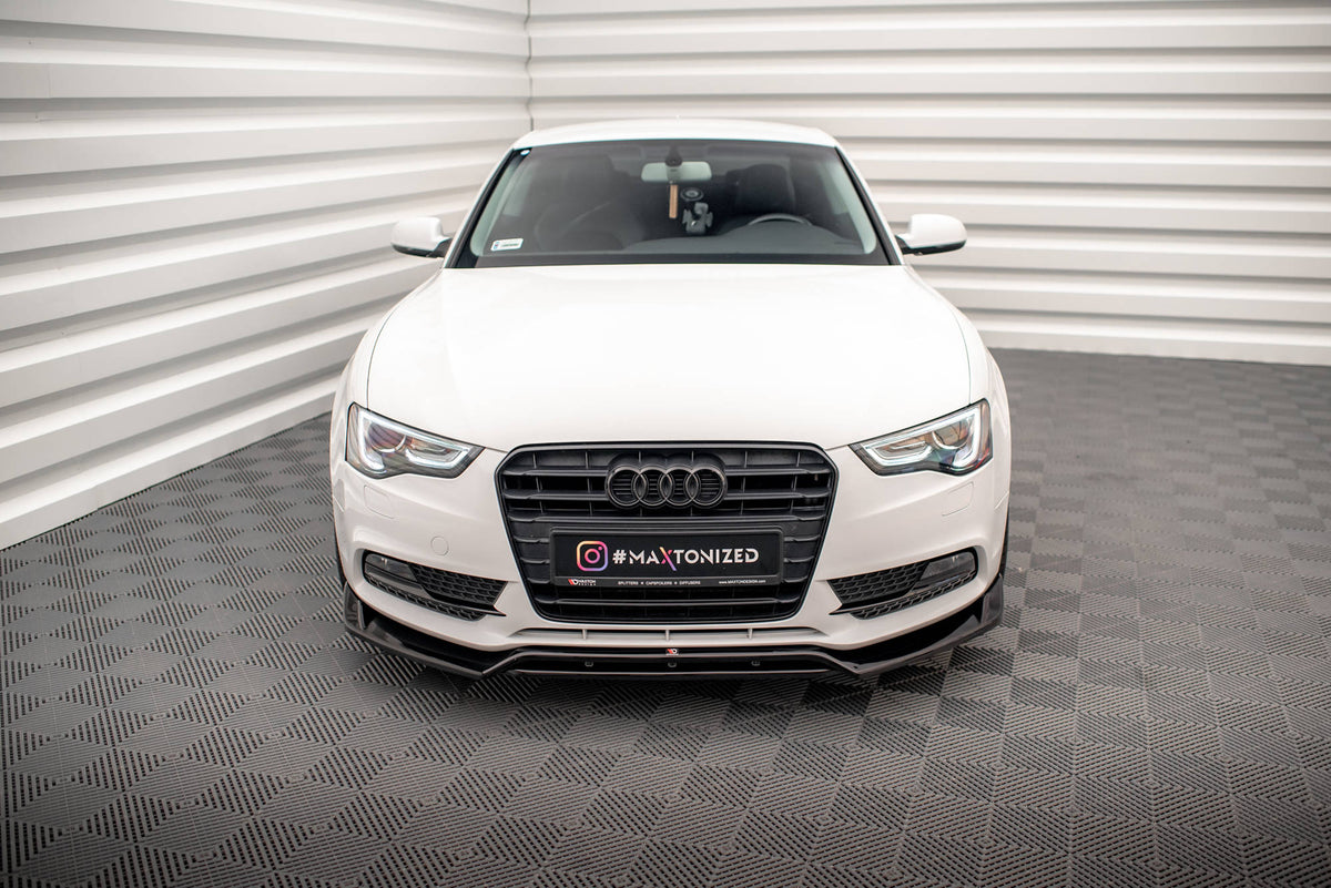 Street+ Spoilerlippe Front Ansatz V.2 passend für Audi A5 Coupe / Sportback 8T Facelift schwarz Hochglanz – Ansicht 1