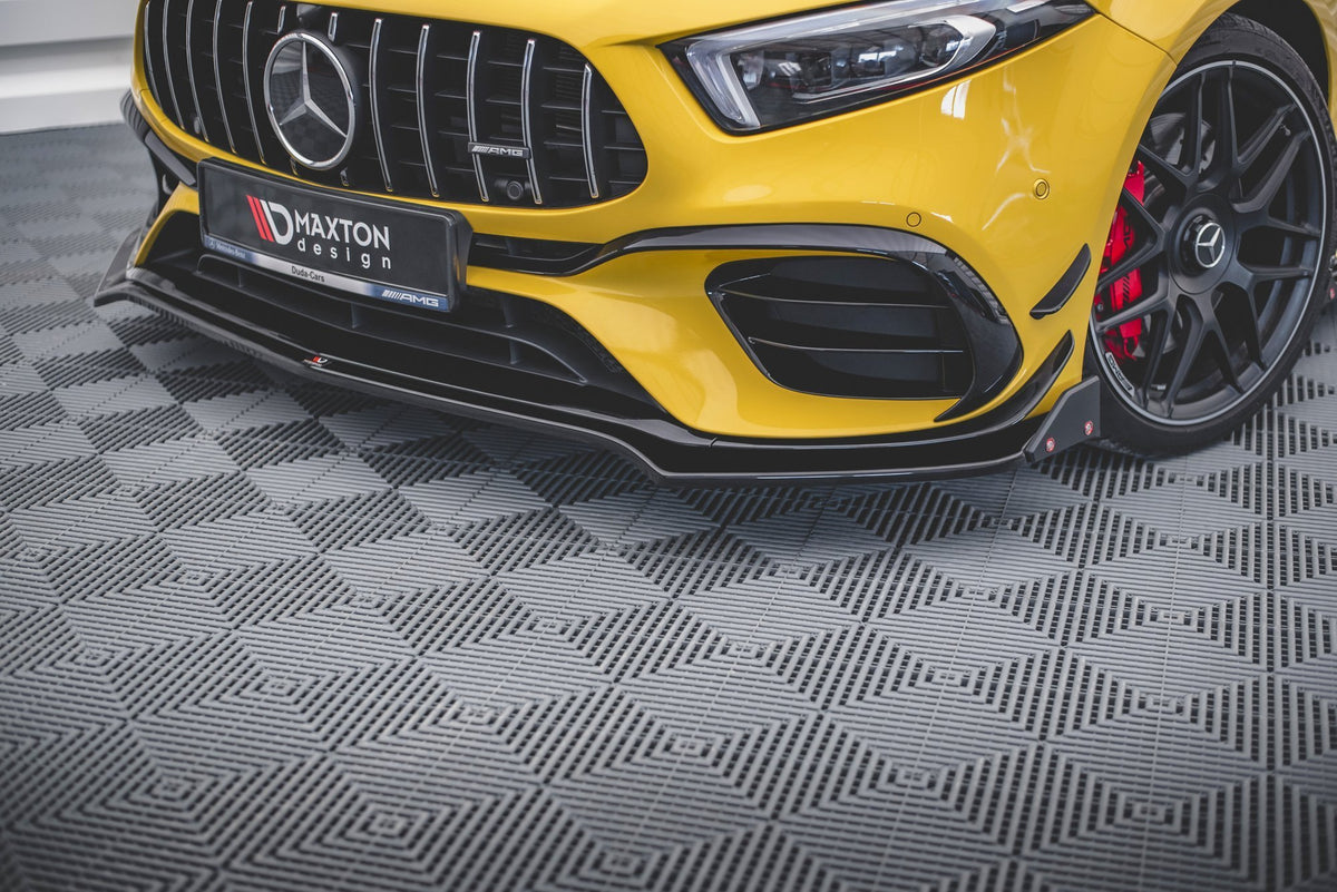 Street+ Spoilerlippe Front Ansatz V.3 + Flaps passend für Mercedes-AMG A 45 S Aero Pack W177 – Ansicht 3