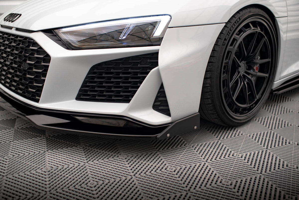 Street+ Spoilerlippe Front Ansatz V.3 + Flaps passend für Audi R8 Mk2 Facelift – Ansicht 4