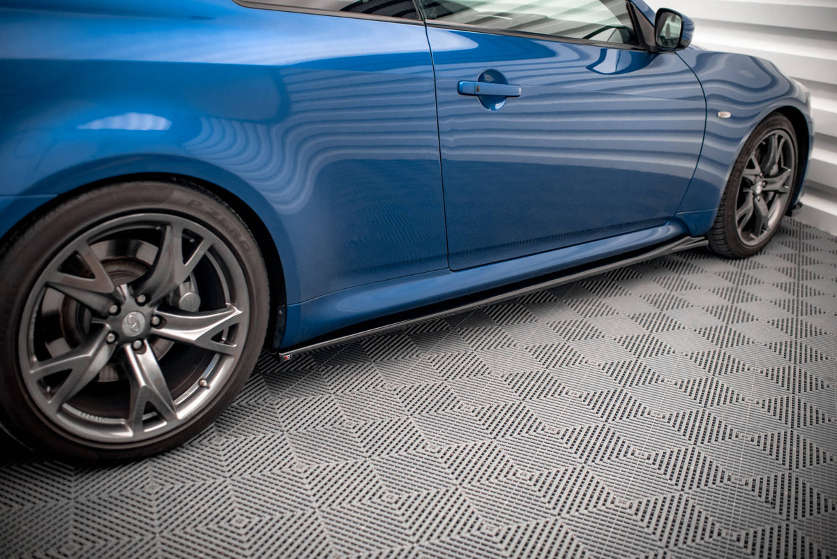 Street+ Seitenschweller Leisten passend für Infiniti G37 Coupe schwarz Hochglanz – Ansicht 1