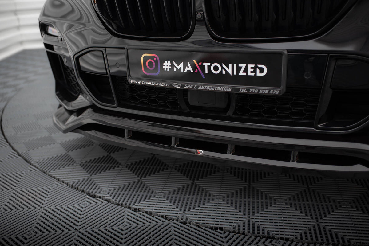 Street+ Spoilerlippe Front Ansatz V.2 passend für BMW X5 M-Paket G05 schwarz Hochglanz – Ansicht 4