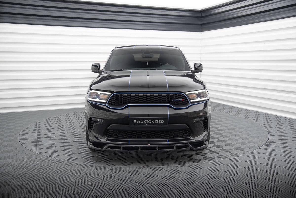 Street+ Spoilerlippe Front Ansatz passend für Dodge Durango Mk3 Facelift schwarz Hochglanz – Ansicht 1