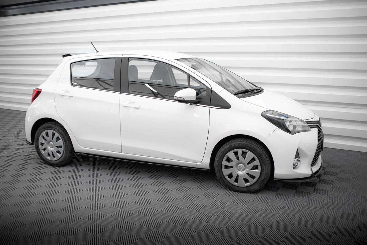 Street+ Seitenschweller Leisten passend für Toyota Yaris Mk3 Facelift schwarz Hochglanz – Ansicht 3